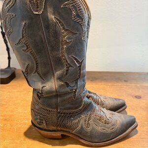 Vintage Leather Cowboy Boots